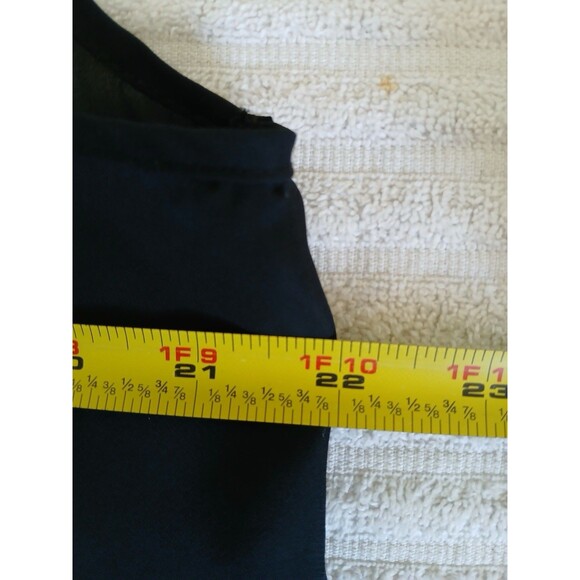 Daniel Rainn Women Blouse L Black Sleeveless Ruffle Front Top‎ Casual Minimalist - Picture 11 of 13